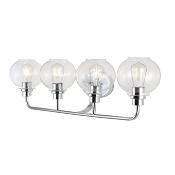 Sandrine Iron/Seeded Glass Cottage Rustic LED Vanity Light